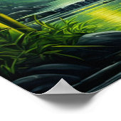 Green Bamboo Haven Poster (Ecke)