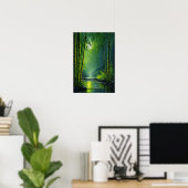 Green Bamboo Haven Poster (Heimbüro)