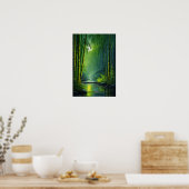 Green Bamboo Haven Poster (Küche)