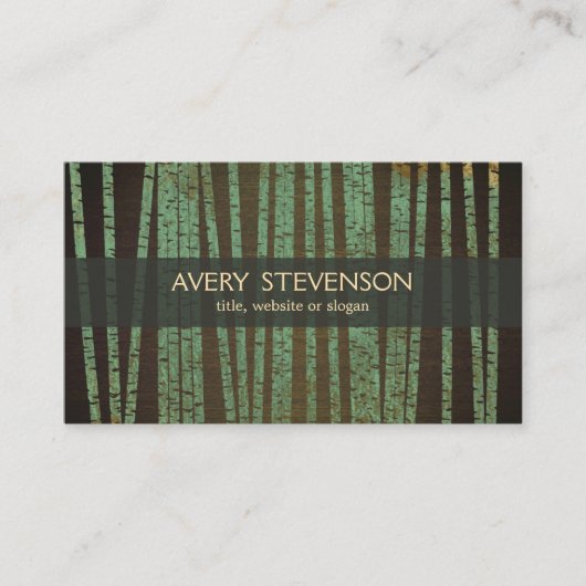 Green Bamboo Holistische Therapeutin Heiler Visitenkarte (Vorderseite)