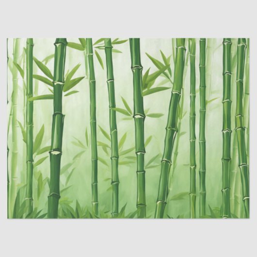 Green Bamboo Jeden Anlaß Seidenpapier (Vorderseite)