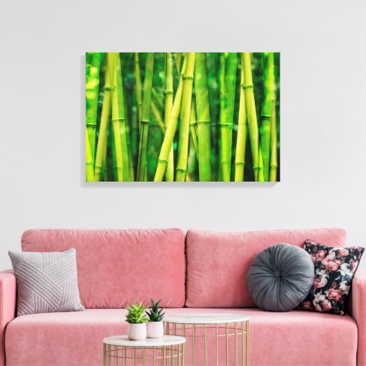 Green Bamboo Leinwanddruck (Insitu (Wohnzimmer))