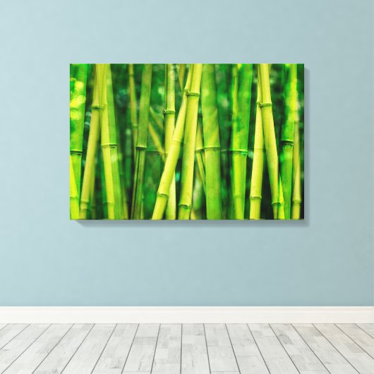 Green Bamboo Leinwanddruck (Insitu (Holzboden))