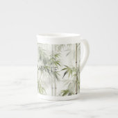 Green Bamboo Mindfulness Yoga Porzellantasse (Vorderseite Rechts)