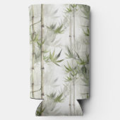 Green Bamboo Mindfulness Yoga Selters Dosenkühler (Rückseite)