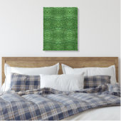Green Bamboo Modern Diamond Pattern Leinwanddruck (Insitu (Schlafzimmer))