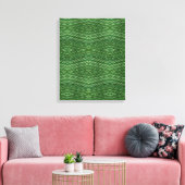 Green Bamboo Modern Diamond Pattern Leinwanddruck (Insitu (Wohnzimmer))
