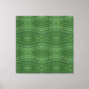 Green Bamboo Modern Diamond Pattern Leinwanddruck