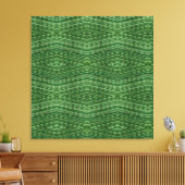 Green Bamboo Modern Diamond Pattern Leinwanddruck (Insitu (Wohnzimmer))