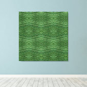 Green Bamboo Modern Diamond Pattern Leinwanddruck (Insitu (Holzboden))