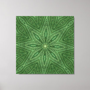 Green Bamboo Modern Geometric Diamond Muster Leinwanddruck