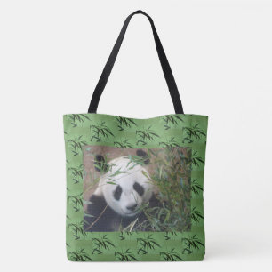 Green Bamboo Muster Tote Bag Tasche