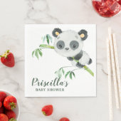 Green Bamboo Panda Baby Shower Gender Neutral Serviette (Beispiel)