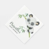Green Bamboo Panda Baby Shower Gender Neutral Serviette (Ecke)