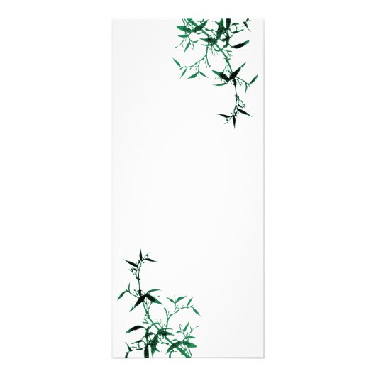 Green Bamboo Rack Card Werbekarte (Vorne)