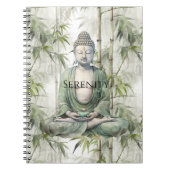 Green Bamboo Serenity Buddha Notizblock (Vorderseite)