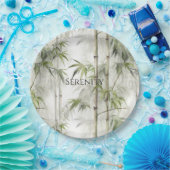 Green Bamboo Serenity Pappteller (Party)
