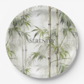 Green Bamboo Serenity Pappteller (Vorderseite)