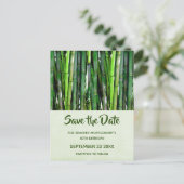 Green Bamboo Stalks Nature Foto - Save the Date Einladungspostkarte (Stehend Vorderseite)