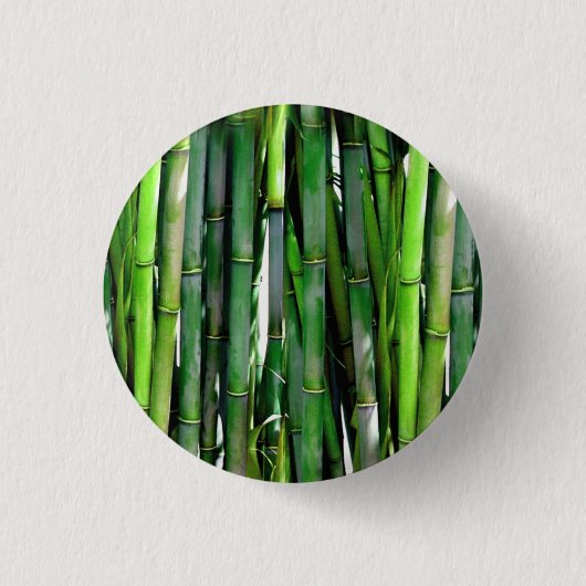 Green Bamboo Stalks Naturfotografie Button (Vorderseite)