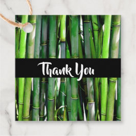 Green Bamboo Stalks Naturfotografie Geschenkanhänger