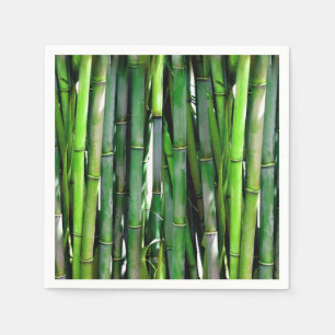 Green Bamboo Stalks Naturfotografie Serviette