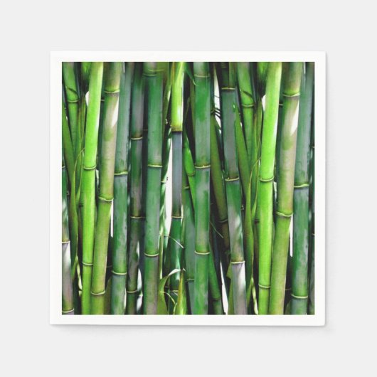 Green Bamboo Stalks Naturfotografie Serviette (Vorderseite)
