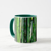 Green Bamboo Stalks Naturfotografie Tasse (Vorderseite Links)