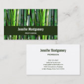 Green Bamboo Stalks Naturfotografie Visitenkarte (Vorne/Hinten)