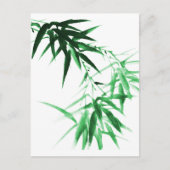 Green Bamboo Twig Postkarte (Vorderseite)