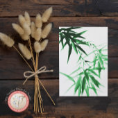 Green Bamboo Twig Postkarte