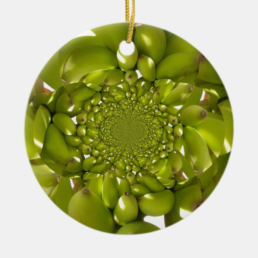Green Banana Kaleidoskop Art Print/Graphic Keramikornament (Vorne)