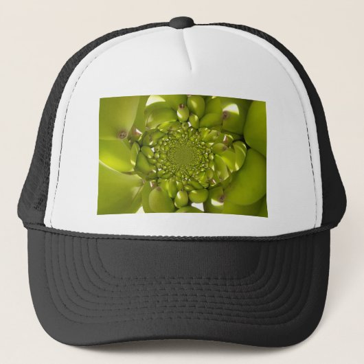 Green Banana Kaleidoskop Art Print/Graphic Truckerkappe (Vorderseite)