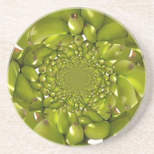Green Banana Kaleidoskop Art Print/Graphic Untersetzer (Vorne)
