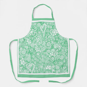 Green Bandana Print Schürze