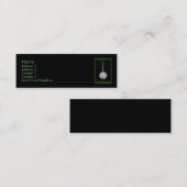 Green Banjo Business Card Mini Visitenkarte (Vorne/Hinten)
