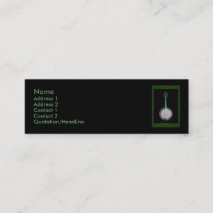 Green Banjo Business Card Mini Visitenkarte