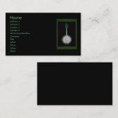 Green Banjo Business Card Visitenkarte (Vorne/Hinten)