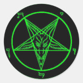 Green Baphomet Stickers (Vorderseite)