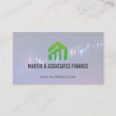 Green Bar Graph | Financial Market Infor Visitenkarte (Vorderseite)