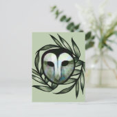 Green Barn Owl                                     Postkarte (Stehend Vorderseite)