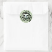 Green Barn Owl                                     Runder Aufkleber (Tasche)