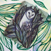 Green Barn Owl  Visitenkarte