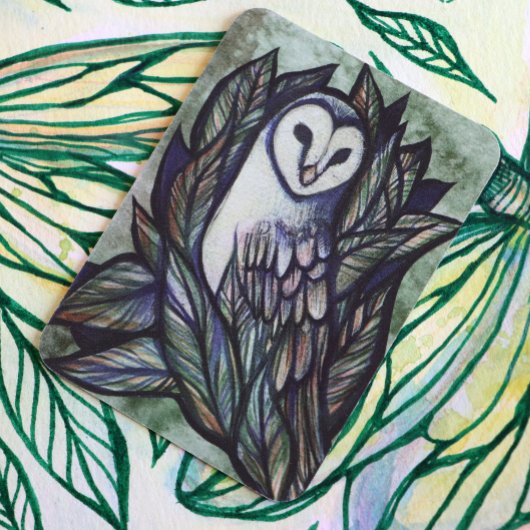 Green Barn Owl  Visitenkarte