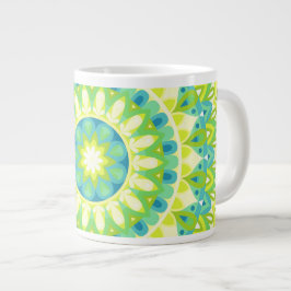 Green Base Mandala Jumbo-Tasse