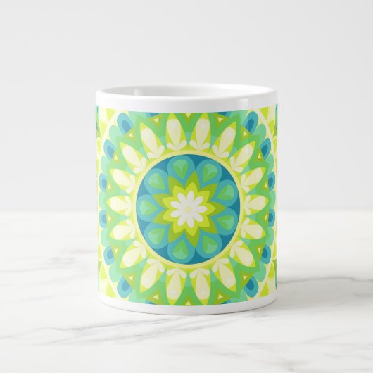 Green Base Mandala Jumbo-Tasse (Vorderseite)