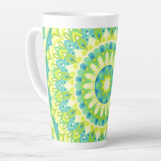 Green Base Mandala Milchtasse (Linke Ecke)