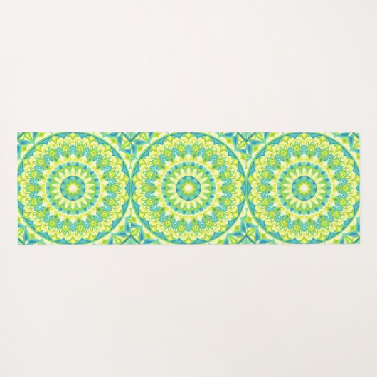 Green Base Mandala Yogamatte (Rückseite (Horizontal))