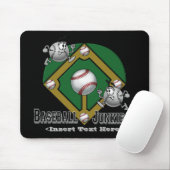 Green Baseball Cartoon Mouse Pad Mousepad (Mit Mouse)