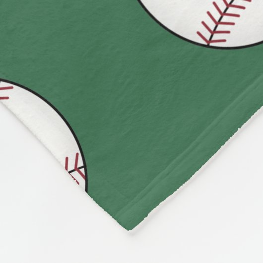 Green Baseball Fleece Blanket (Ecke)